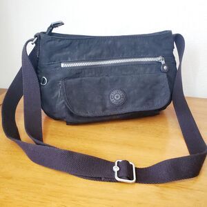 Kipling Syro Black Crossbody Purse Travel Bag Casual Hiking No Keychain
